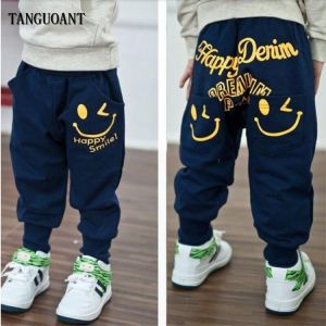 TANGUOANT Hot Sale Children cotton pants Boys Girls Casual Pants 2 Colors Kids Sports trousers Harem pants
