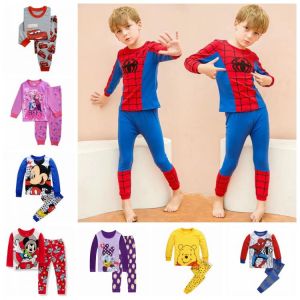 Frozen Pajamas Toddlers Long Sleeve Kids Clothes Baby Boy Pyjamas Children Girl Pijamas Cartoon Mickey Home Sleepwear Nightwear