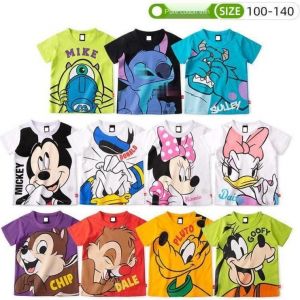 Summer Children's Cartoon T-Shirt Baby Cotton Short Sleeve Shirt Men's and Women's Half Sleeve Top Thin Outdoor Spo