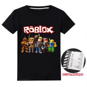 Roblox Girls Anime T Shirt Print Cartoon Casual Summer Children Short-sleeved T-shirt Kids Clothes Boys T Shirt Soft Cotton