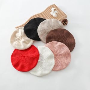 Autumn Newborn Baby Girls Berets Infant Baby Girls Boys Casual Woolen Hat Toddler Kids Cotton Knitting Caps