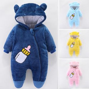 Winter Baby Overalls For Baby Girls Costume 2020 Autumn Newborn Clothes Thick Wool Rompers For Baby Boys Jumpsuit Infant Clothes