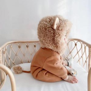 Cartoon Lion Baby Winter Rompers Baby Girl Clothes One Piece Jumpsuit Baby Girl Fall Clothes Baby Boy Romper