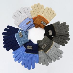 Wecute Child Gloves for 4-7years Kids Boys Winter Warm Split Finger Gloves Outdoor Cycling Play Gloves Plus Thick Velvet Soft