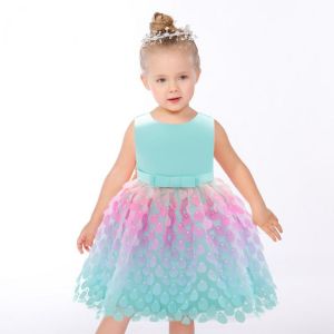 2021 Summer Little Mermaid Infant 1st Birthday Dress For Baby Girl Clothes Sequin Dress Princess Dresses Party Clothing Infant