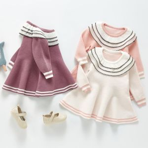 Baby Girl Long Sleeve Dress Autumn Cute Bridesmaid Dresses Toddler Girl Clothes School Uniforms Princess Dress Vestido Midi