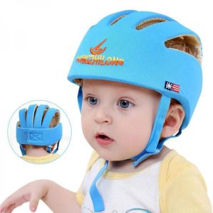 Boys Girls Baby Hats Cotton Mesh Safety Baby Protective Helmet Soft Adjustable Head Protection Children's Caps For Learn To W