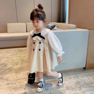 Girls' Dresses 2021 Spring Autumn Korean Children's Princess Dress All-match Baby Children's Clothing Baby Girl Dre