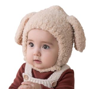 Cute Warm Baby Winter Hats 3-36 Months Children Plush Long Ear Beanies Soft Girl Boy Ear Protection Caps Kids Furry Bonnets