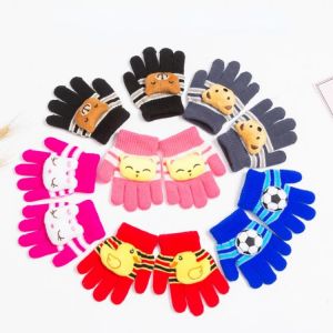Knitting Thick Warm Kids Gloves Winter Soft Mittens Children Kid Full Finger Gloves Kids Glove Cute Toddler Warm Gloves