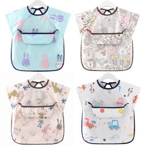 Waterproof Infant Eating Children Drawing Sleeveless Baby Bandana Bibs Cute Baby Bibs Soft Cotton Baby Bib Meal Burp Eva Cloths