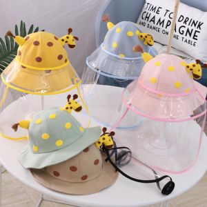 Anti-spitting Protective Hats For Kids Boys Girls Eye Protection Dustproof Kids Boys Girls Fisherman Anti-saliva Face Hats