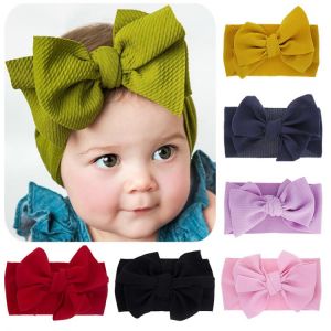 Newborn Large Bow Headwrap Children's Headdress Wild Bow Hair Band Elastic Elastic Headband Baby Girls Infant Hair Bows Turba