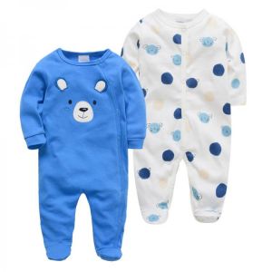 2Pcs Baby Girls Rompers Newborn Baby Boys Winter Clothes Long Sleeve Clothing Toddler Jumpsuits Pajama Roupas Infantis Menino