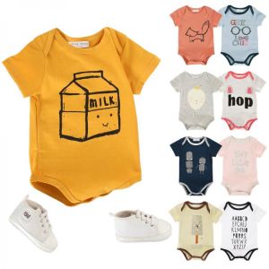 Celveroso Baby rompers 100% Cotton Infant Body Short Sleeve Clothing baby Jumpsuit Cartoon Printed Baby Boy Girl Newborn clothes