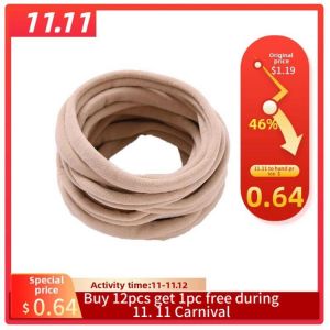 12pcs/lot Babies Accessories Newborn Elastic Nylon Headbands Headband On The Head Girls Hairband Super Soft Seamless Hair Bands