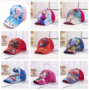 Disney Marvel Frozen Baseball Cap Anna Elsa Mickey Minnie Mouse Spiderman Anime Cartoon Hat kids Boy Girl Caps Gifts Adjustable