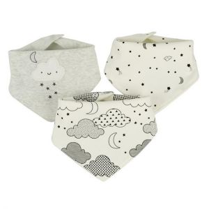baby bibs waterproof  for 0-2 years old 3 pieces/set , cotton bandana accessories 3layers
