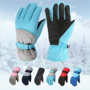 2021 New Children Kids Boys Girls Mittens Gloves Outdoor For Winter Warm Waterproof Windproof Thick Ski Glove 9-14 Year