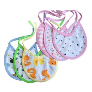 10pcs/lot 0-1 years baby Hot New 100% cotton fashion soft unisex solid comfortable cartoon pattern bibs random delivery