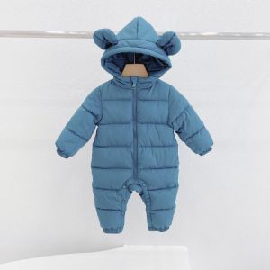 Baby One-Piece Romper Newborn Baby Boys and Girls Hooded Onesies to Keep Warm Children's Cotton Clothing