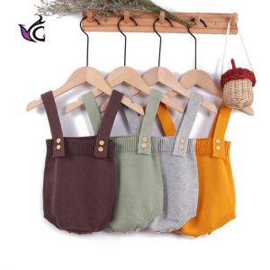 Yg Baby Clothing 2021 Sleeveless Autumn Toddler Girls Boys Jumpsuit Newborn Knitting 1-2 Years Old Rompers Baby