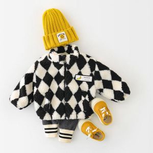 MILANCEl 2021 Winter Baby Parkas Fur Lining Girls Outerwear Boys Parkas Lamb Wool Baby Outfit