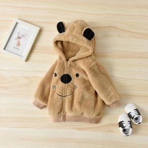 Baby Jackets Warm Spring/Autumn Coat For Newborns Cute Cartoon Bear Hoodie Thicken Top Clothes 0-2Y Boy/Girl Jacket Milamiya