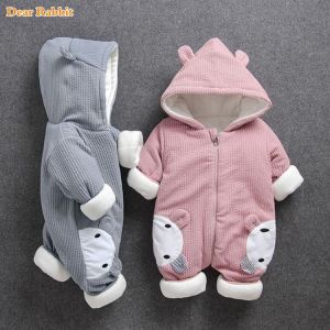 2021 New Russia Baby costume rompers Clothes cold Winter Boy Girl Garment Thicken Warm Comfortable Pure Cotton coat jacket kids