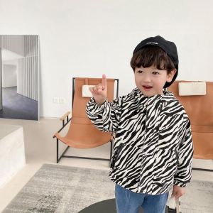 all in one place ילדים ותינוקות Boys Girls Fashion Zebra Print Jacket Spring Autumn Jacket For  Baby Casual  Handsome 2021 Hooded Children's All-match Jacket