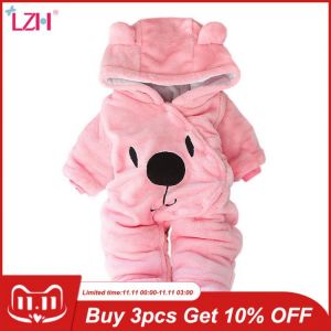 LZH Baby Winter Clothes For Newborn Baby Girl Boy Overall Winter Romper For Baby Jumpsuit Kids Christmas Costume Infant Clothing