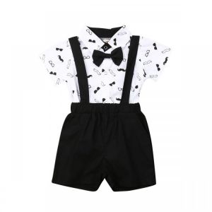 Newborn Toddler Baby's Clothes Boys Suits Formal Fantasy Child Suit Bow Dress Shirts Bodysuit Overall Children's Clothin