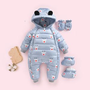 Children's down jacket infant down jacket one piece white duck down one piece thickened down jacket for boys and girls in win