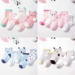 5Pairs/Lot 0-3Years Infant Baby Socks 100% Cotton Baby Socks Cute Newborn Boy Toddler Socks Baby Girl Cartoon Socks Unisex Socks
