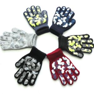 Wecute 15*9cm Children's Winter Warm Knitted Gloves for 5-11years Child Camouflage Cool Gloves Cycling Outdoor Sports Non-sli