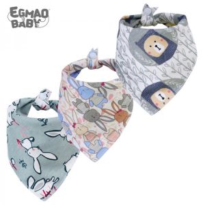 1Pc Baby Bandana Bibs Triangle Burp Cloths Cartoon Saliva Towel Baby Feeding Bibs Soft Absorbent Boys Girl Bibs Baby Shower Gift