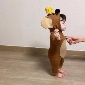 Winter Baby Clothes Animal Costume Cartoon Baby Romper For Girls Hooded Infant Boys Jumpsuit Long Sleeve Toddler Playsuit Fleece