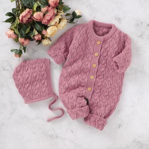 Baby Rompers For Boy Girl Long Sleeve Toddler Bebes Jumpsuit Outfit Solid Knitted Newborn Kids Autumn Clothing One Piece Overall