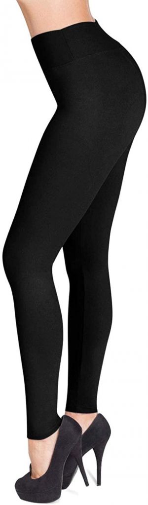SATINA High Waisted Leggings for Women - Soft Women’s Leggings in Capri & Full Lengths - Regular and Plus Sizes in 25 Colors