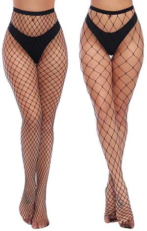 Charmnight Womens High Waist Tights Fishnet Stockings Thigh High Pantyhose
