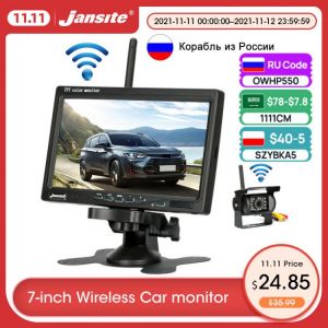 Jansite Wireless Truck Camera 7 inch For Trucks Bus RV Trailer Excavator Car Monitor Reverse Image 12V-24V Rear View Camera