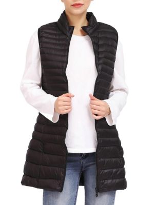 Vests for Women Sleeveless Jacket 2020 Black Stand Collar Women Coat