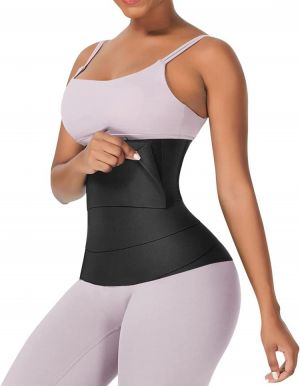 Wonder-Beauty Snatch Me Up Bandage Wrap with Loop Waist Trainer for Women Invisible Waist Band Wrap for Stomach Free Size