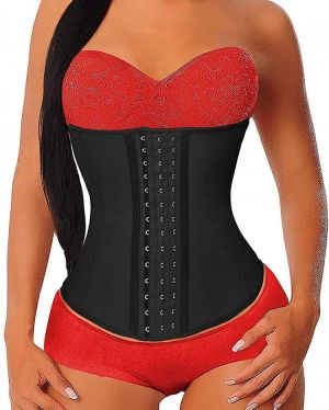 YIANNA Waist Trainer for Women Underbust Latex Sport Girdle Corsets Cincher Hourglass Body Shaper