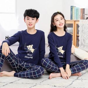 Cute Animal Teen Pijamas Winter Children's Pajama Sets Long Sleeves Pyjamas Kids Boys Sleepwear Clothes For Girls 12 14 16 Ye