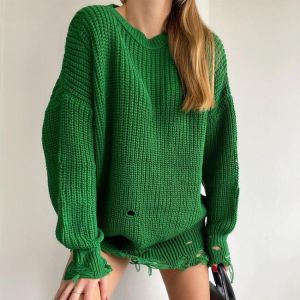 Pullover Knitted Shirt Loose Long Sleeve Mini Sweater Dress Y2K Street Autumn Winter O Neck Oversize Sexy Party Club Dresses