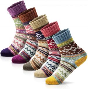 Women Winter Socks Women Socks Warm Thick Soft Wool Socks Christmas Gift Socks for Women Cozy Crew Socks