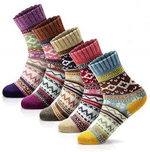 Women's Winter Socks Gift Box Free Size Thick Wool Soft Warm Casual Socks for Women Socks
