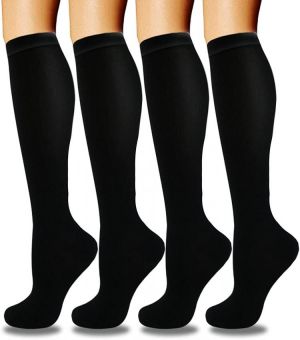 Compression Socks for Women & Men Circulation (4 Pairs)- Best Support for Nurses, Running, Hiking, Medical, Pregnancy
