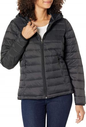 Amazon Essentials Women's Lightweight Long-Sleeve Full-Zip Water-Resistant Packable Hooded Puffer Jacket